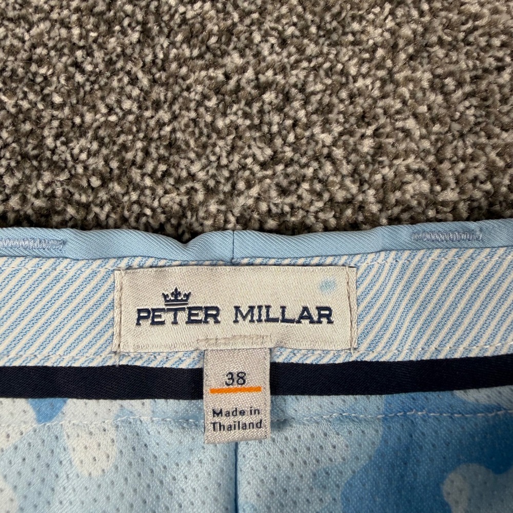Peter Millar Golf Shorts Mens 38 Light Blue Performance Stretch Flat Front - Picture 4 of 5